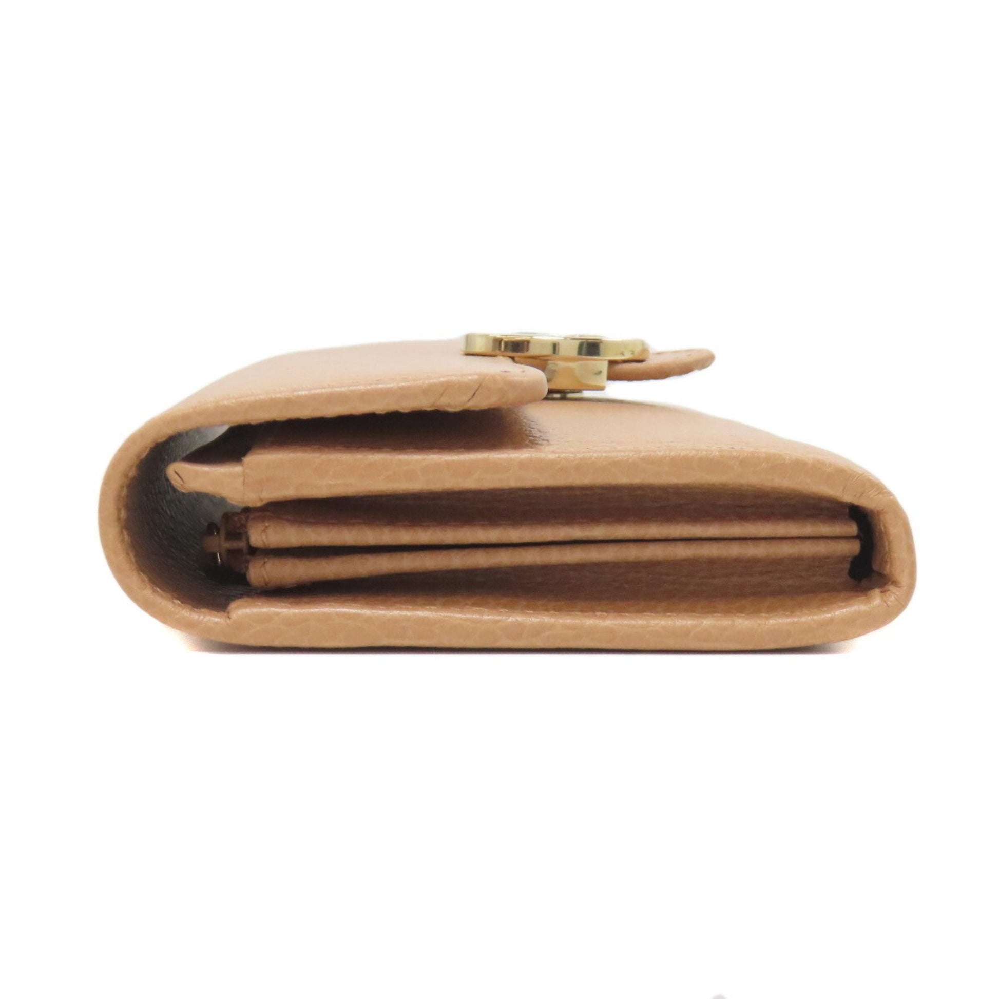Gucci Interlocking G, Beige, Leather, wallet