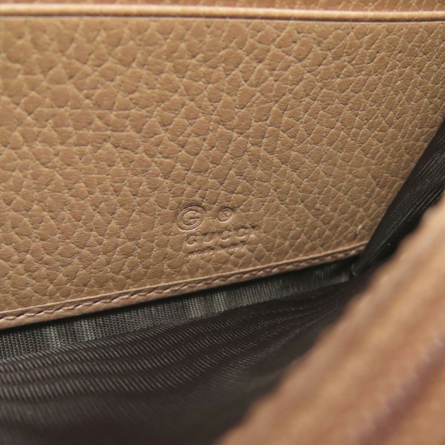 Gucci Interlocking G, Beige, Leather, wallet