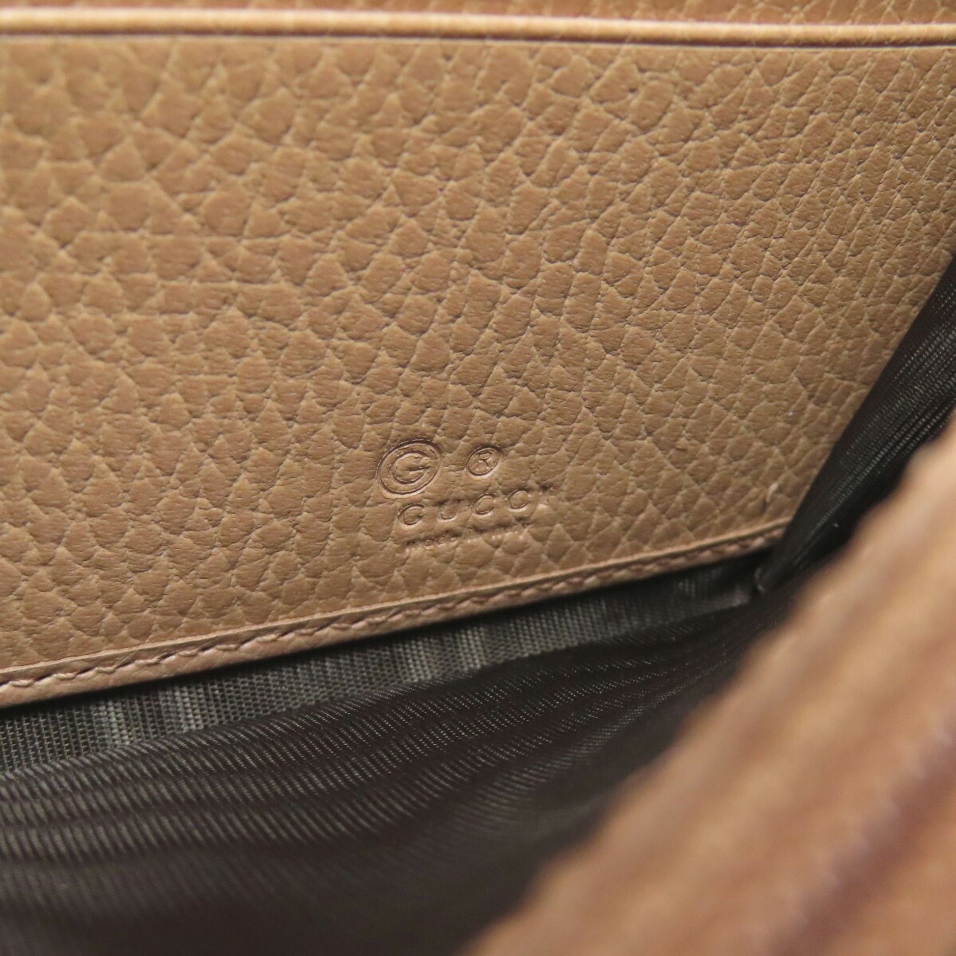 Gucci Interlocking G, Beige, Leather, wallet