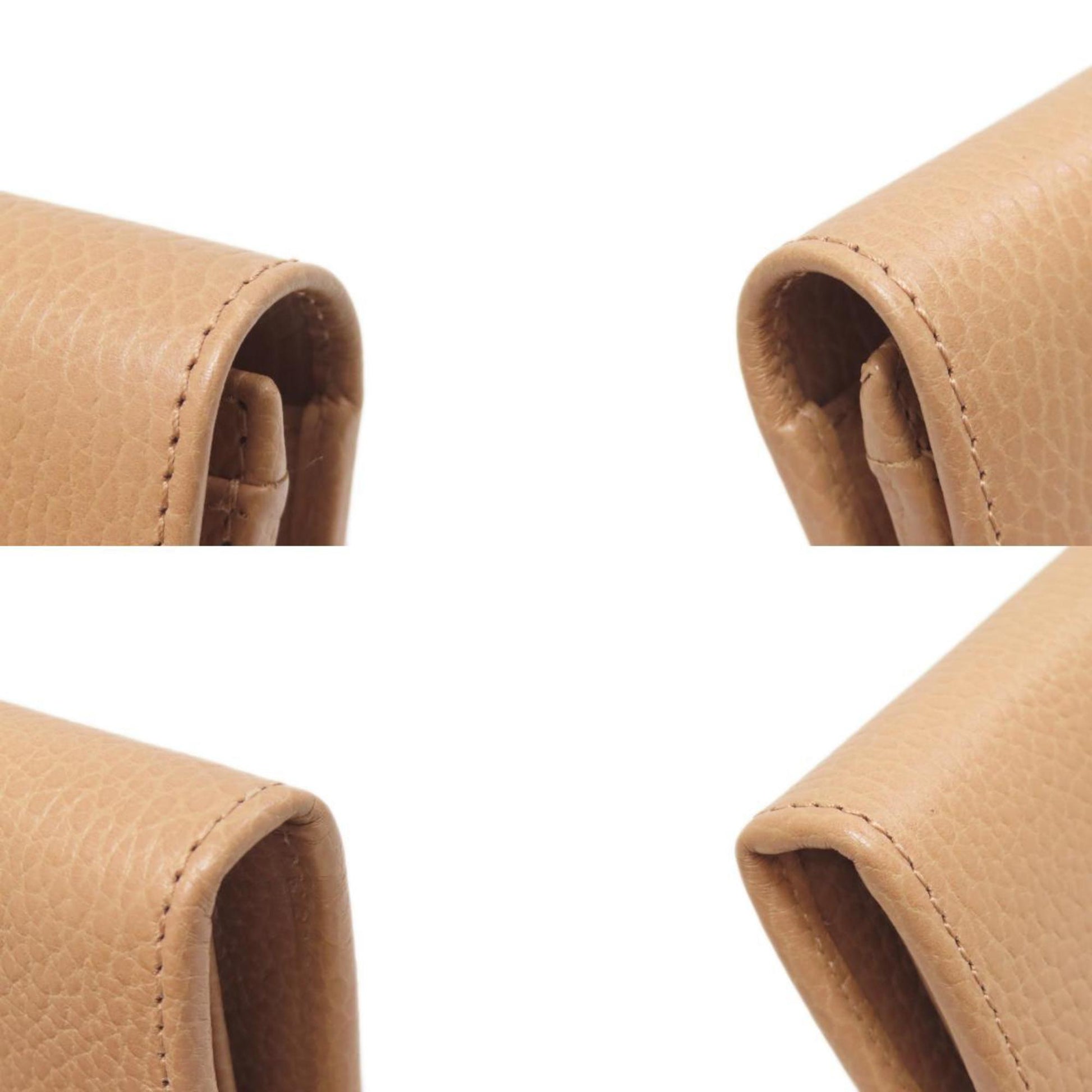 Gucci Interlocking G, Beige, Leather, wallet