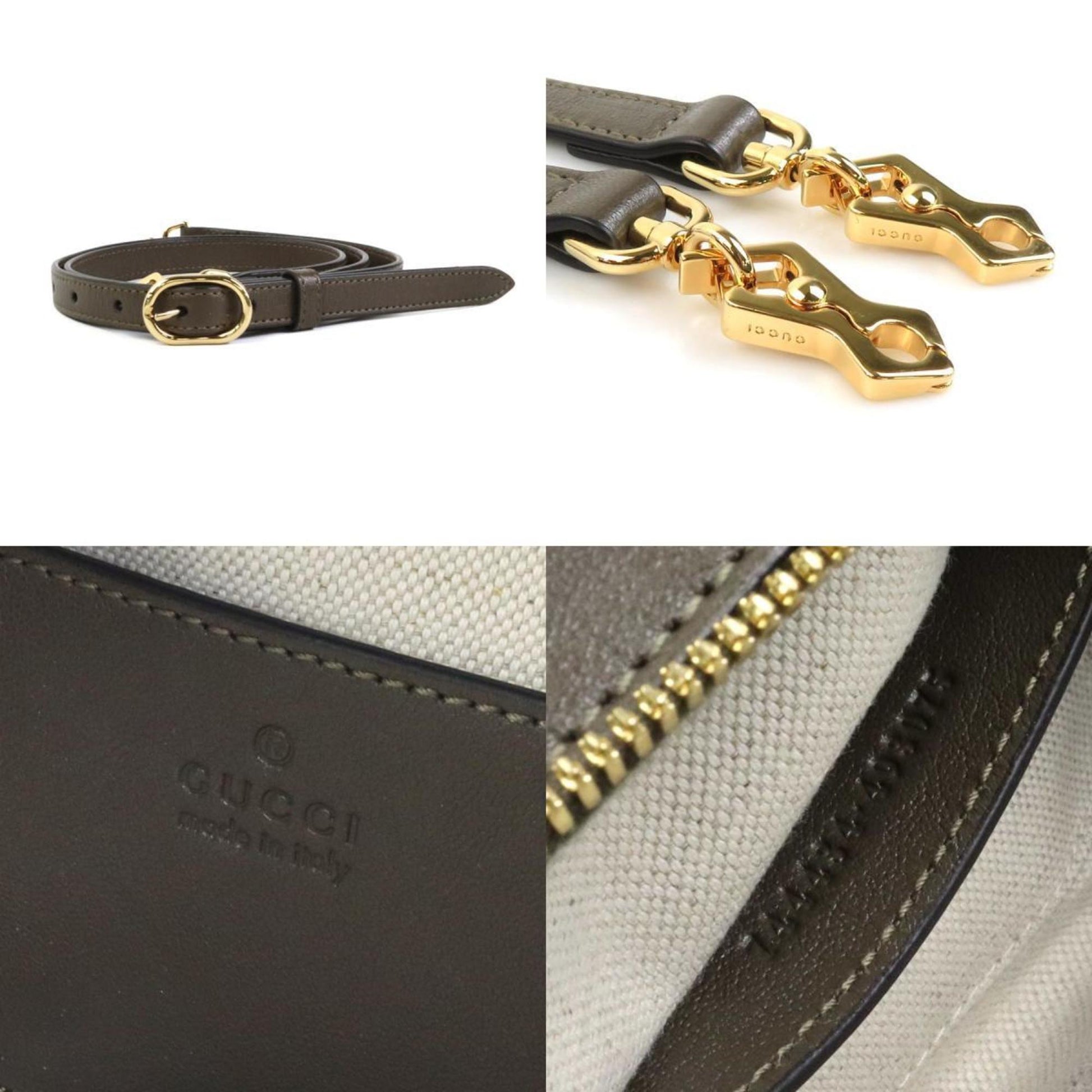 Gucci Soho, Khaki, Leather, shoulder