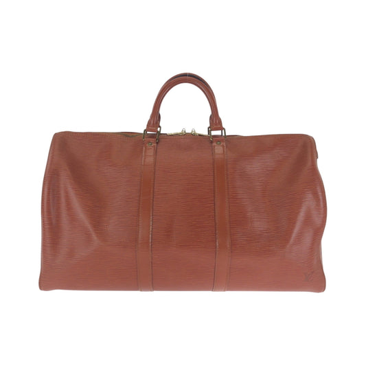 Louis Vuitton Keepall 50, Brown, Leather, handbag