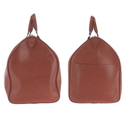 Louis Vuitton Keepall 50, Brown, Leather, handbag
