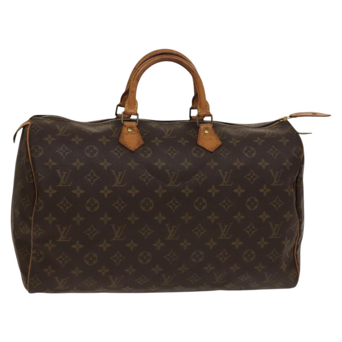 Louis Vuitton Speedy Handbag Monogram Canvas, BROWN, CANVAS, Handbag