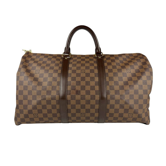 Louis Vuitton Keepall 50, Brown, Canvas, travel