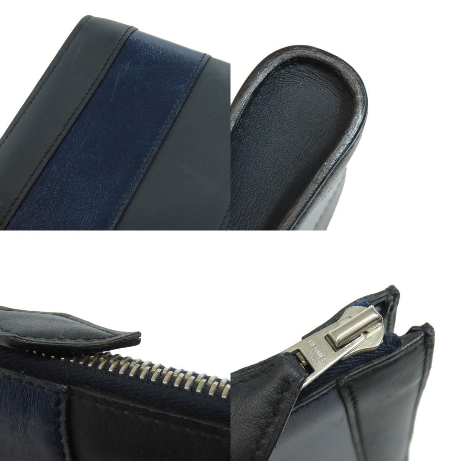 Hermès Zip, Black, Leather, clutch