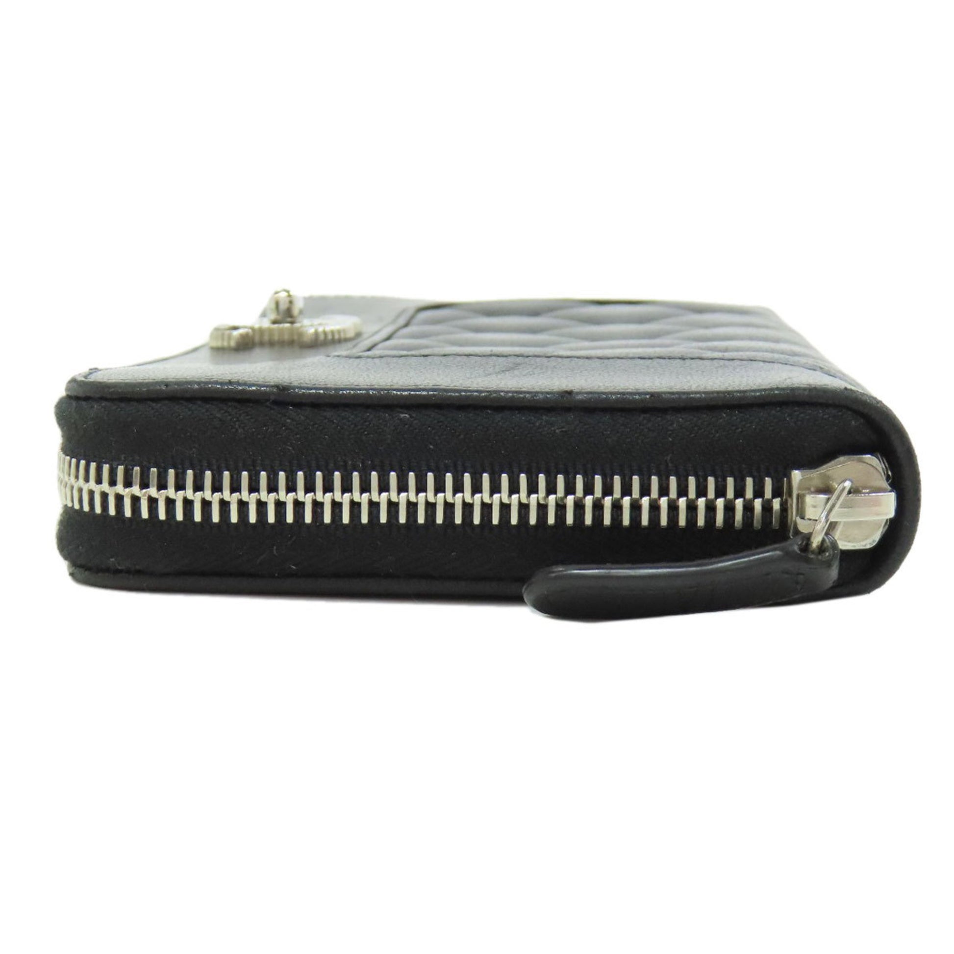 Chanel Mademoiselle, Black, Leather, wallet
