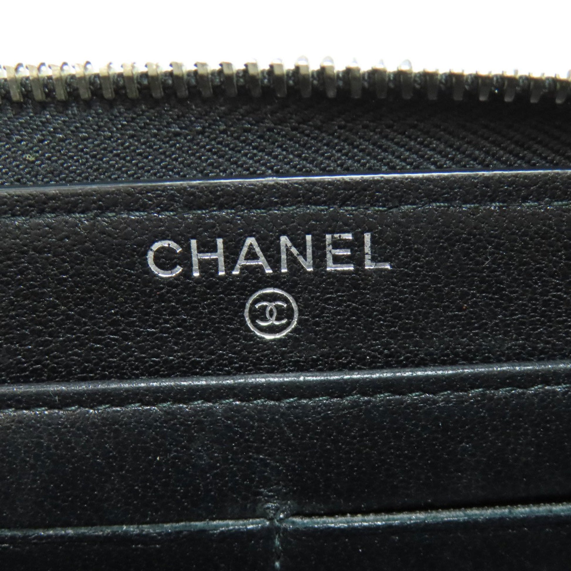 Chanel Mademoiselle, Black, Leather, wallet