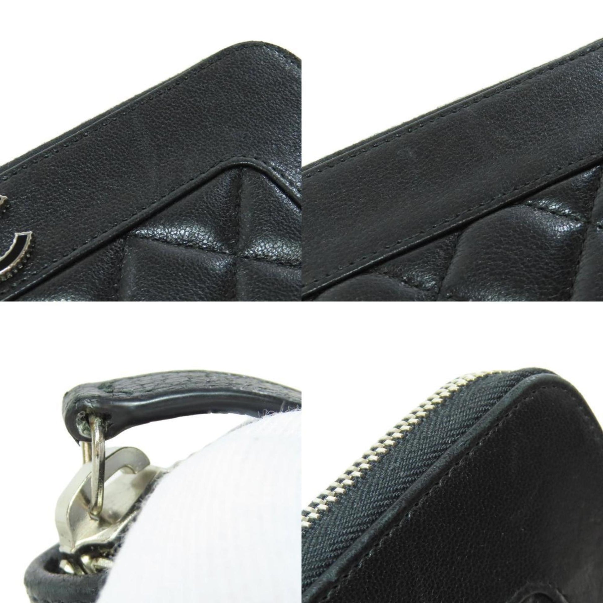 Chanel Mademoiselle, Black, Leather, wallet