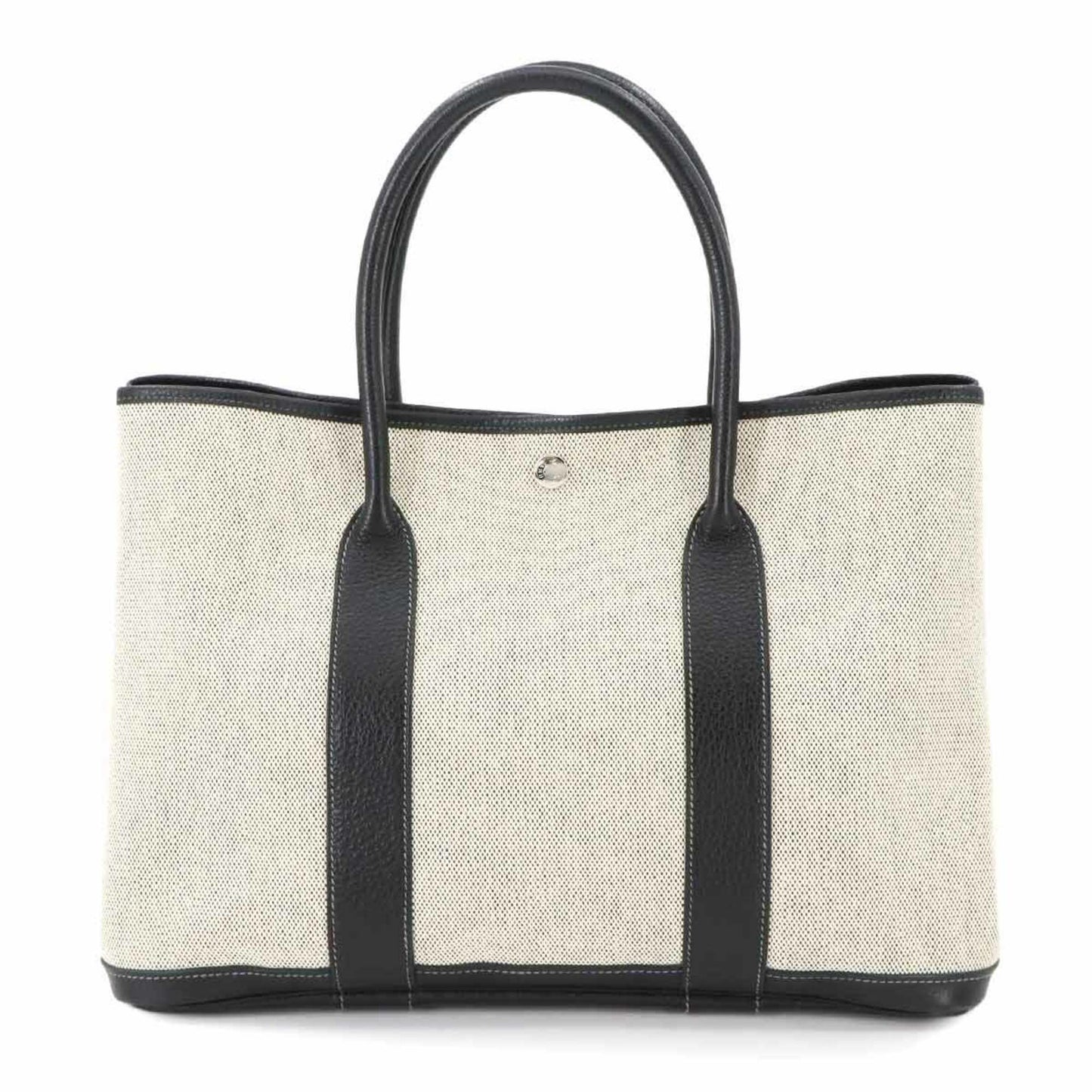 Hermès Garden Party, Grey, Canvas, tote