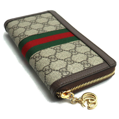 Gucci Ophidia, Beige, Canvas, wallet