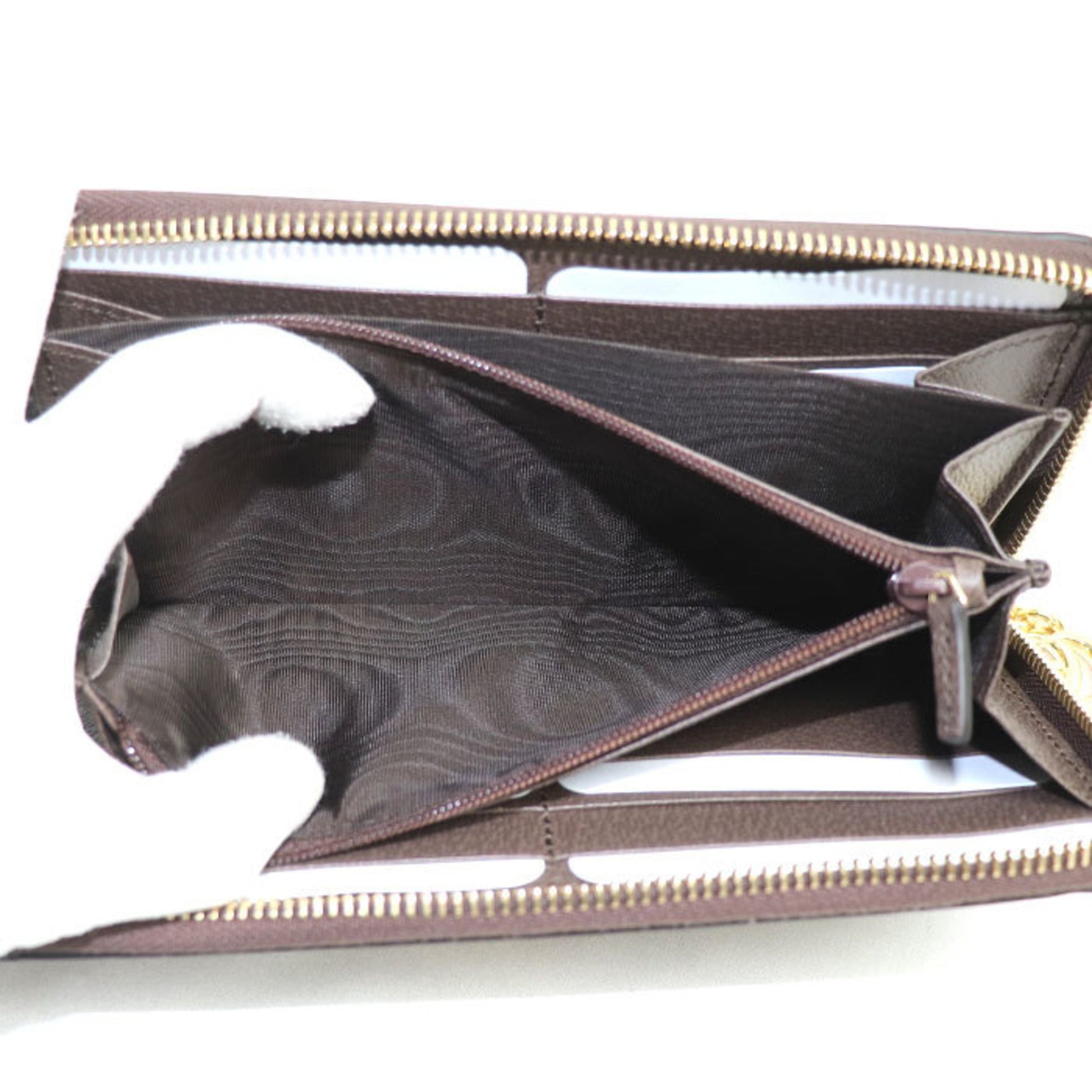 Gucci Ophidia, Beige, Canvas, wallet