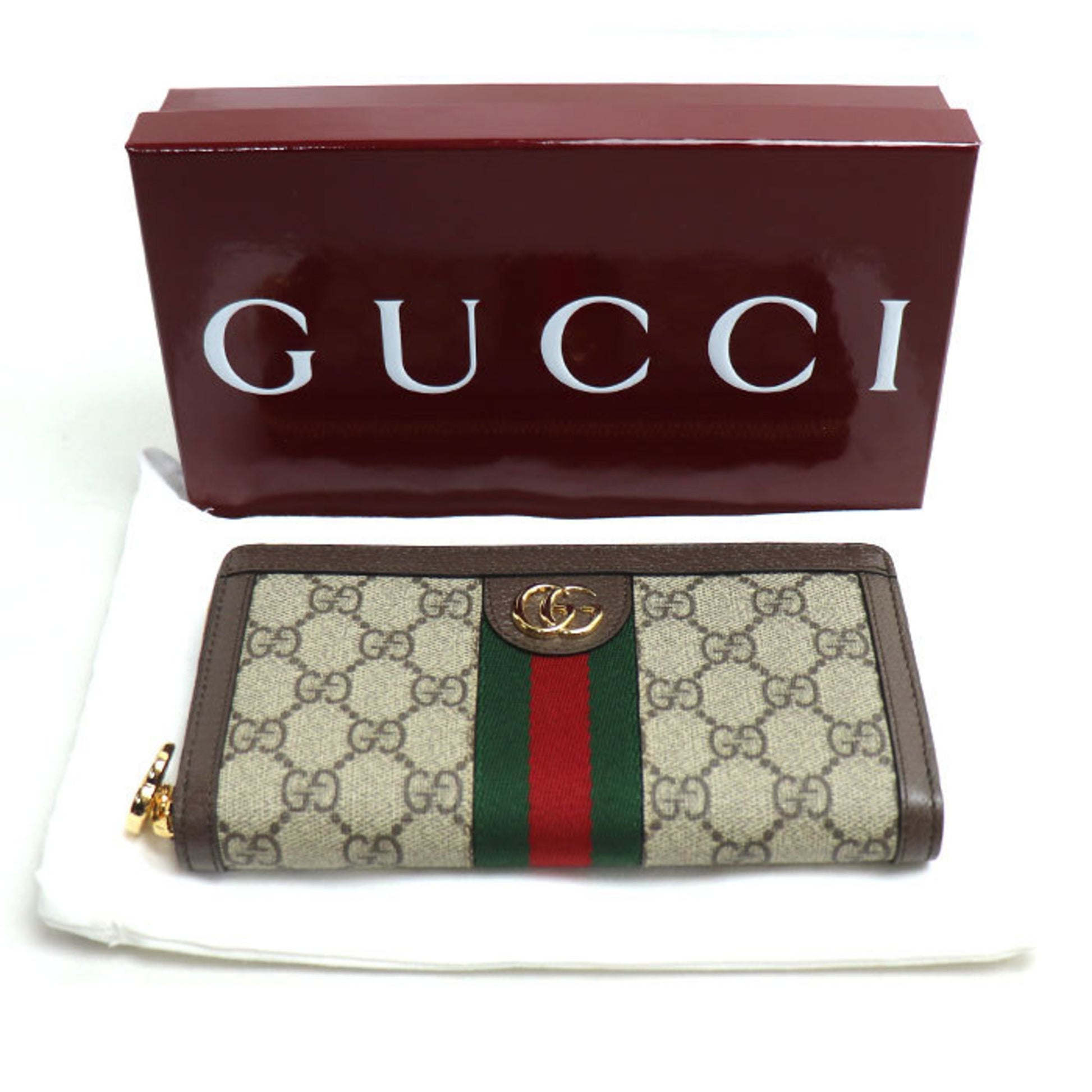 Gucci Ophidia, Beige, Canvas, wallet
