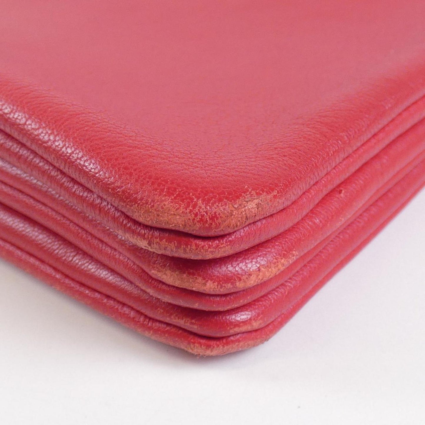 Céline Trio, Red, Leather, shoulder