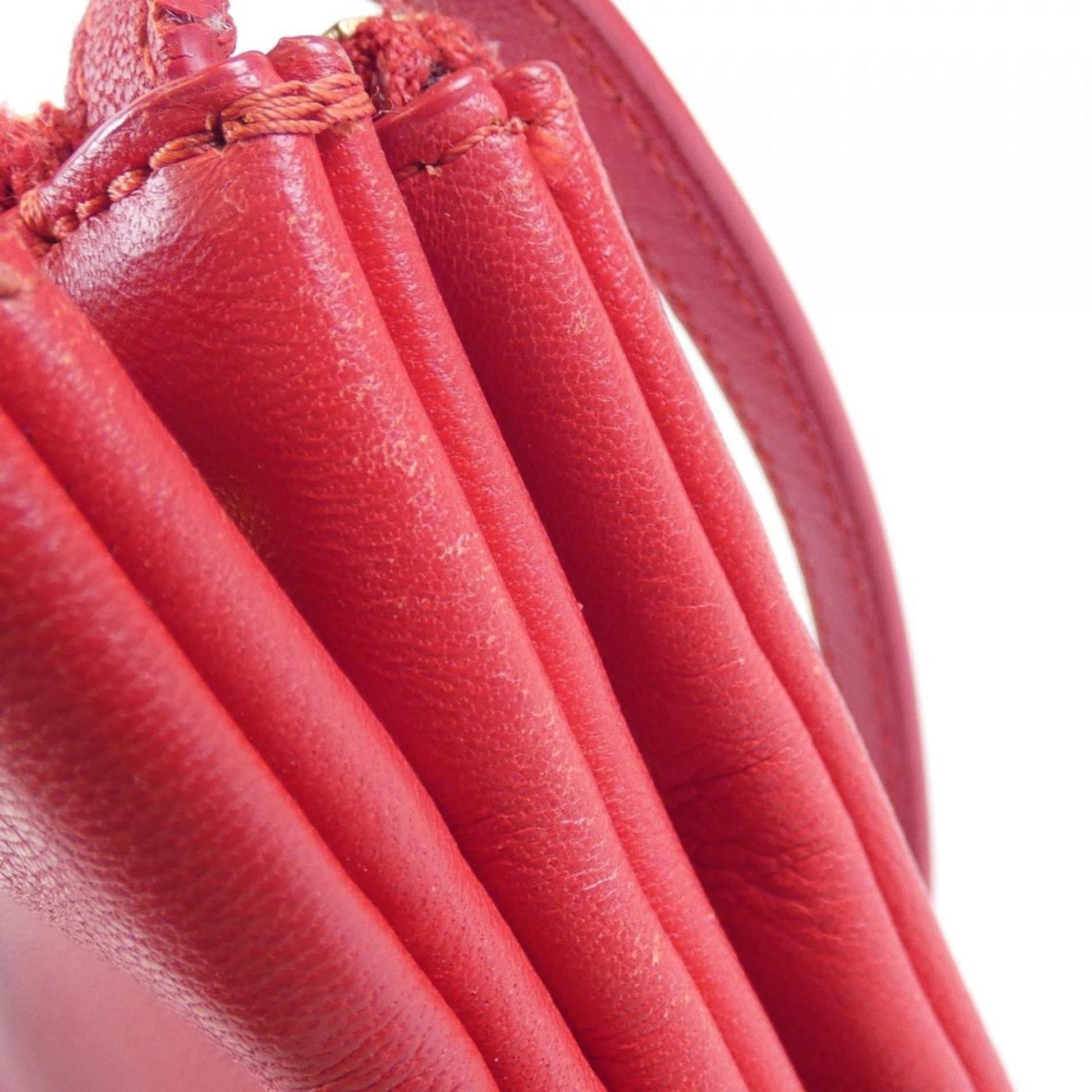 Céline Trio, Red, Leather, shoulder