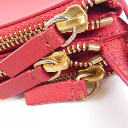 Céline Trio, Red, Leather, shoulder