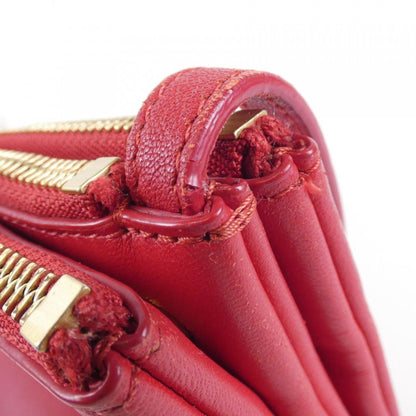 Céline Trio, Red, Leather, shoulder