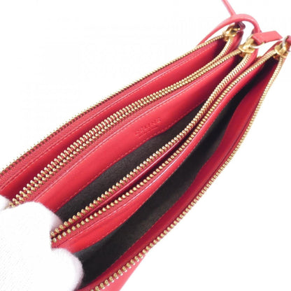 Céline Trio, Red, Leather, shoulder