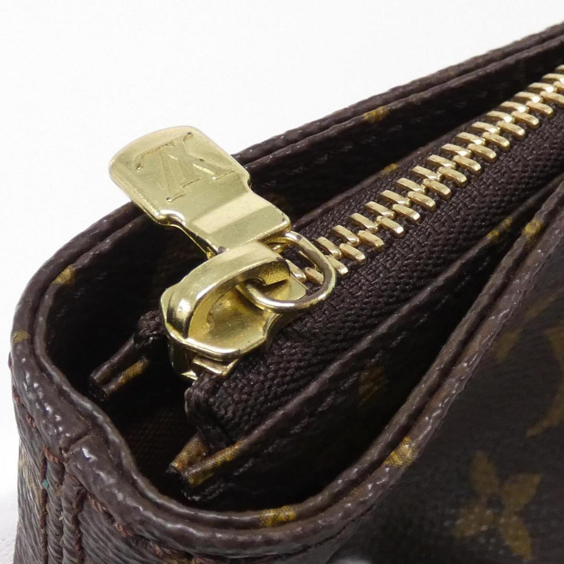Louis Vuitton Cabas Mezzo, Brown, Canvas, tote