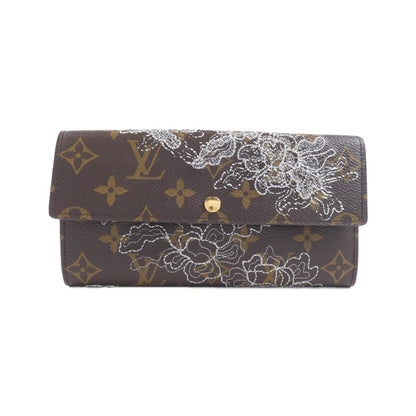 Louis Vuitton Sarah, Brown, Canvas, wallet