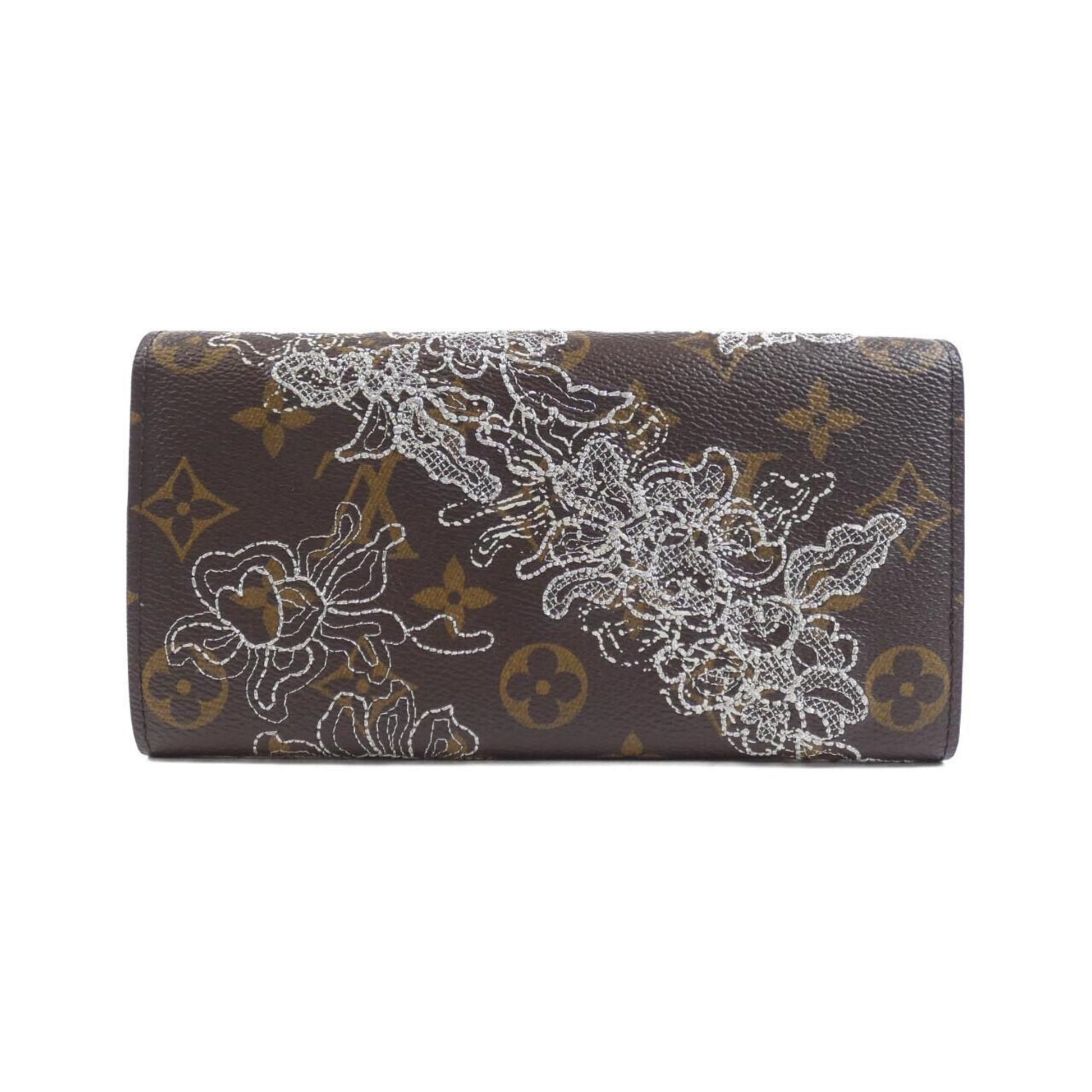 Louis Vuitton Sarah, Brown, Canvas, wallet