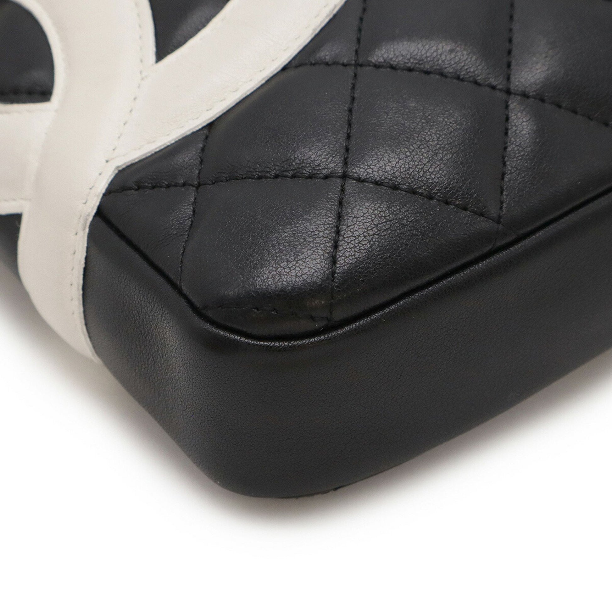 Chanel Cambon line, Black, Leather, shoulder