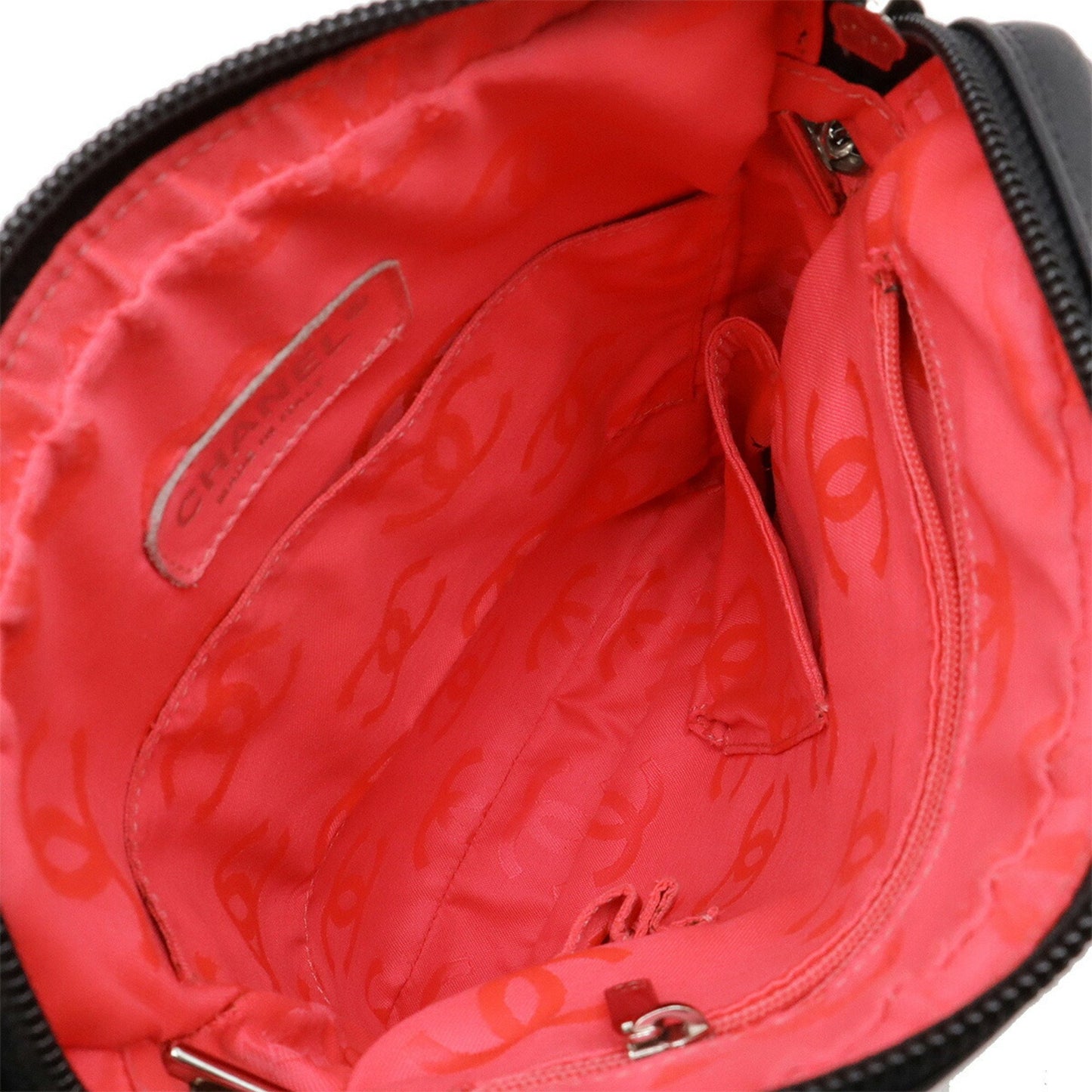 Chanel Cambon line, Black, Leather, shoulder