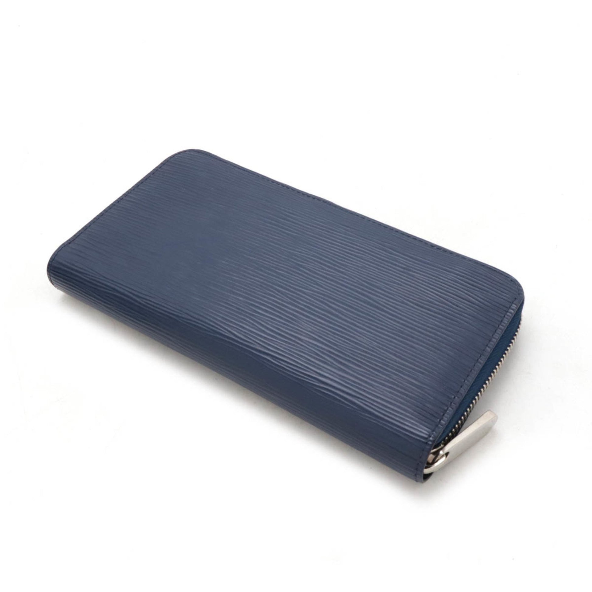 Louis Vuitton Zippy wallet, Navy, Leather, wallet