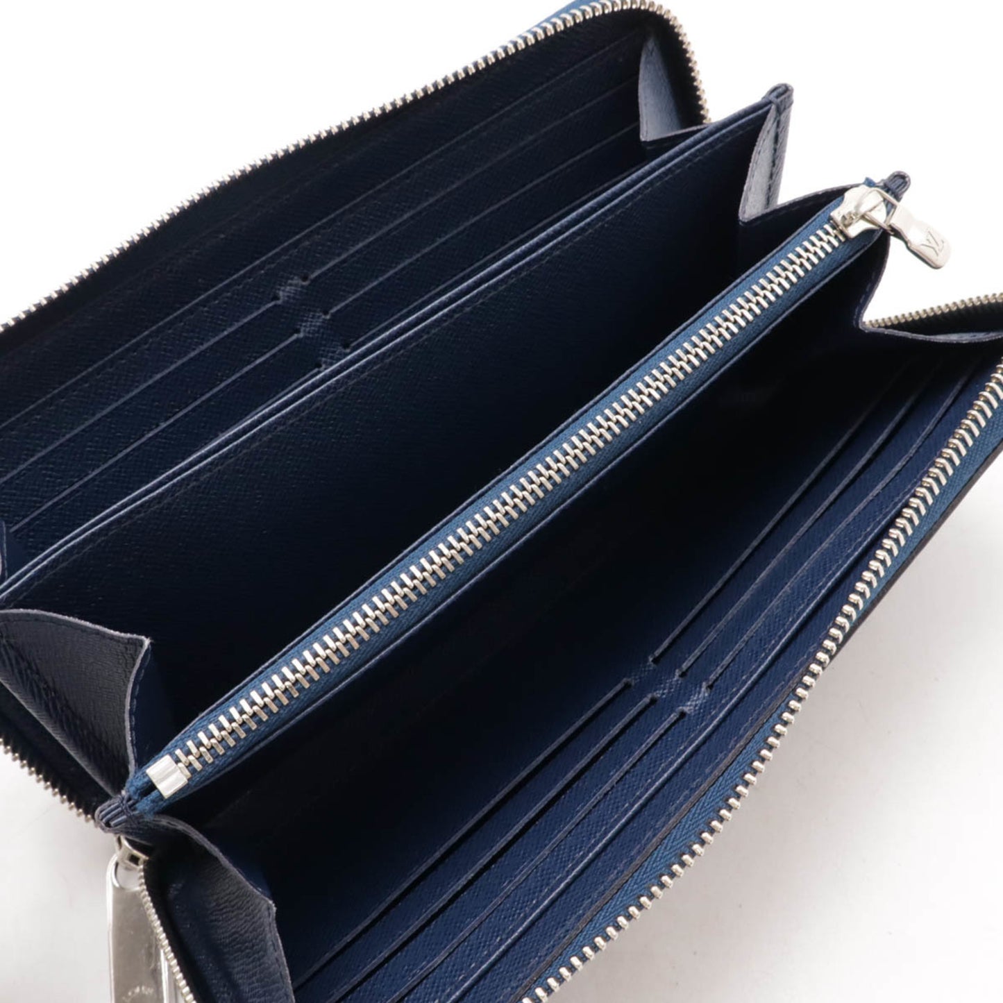 Louis Vuitton Zippy wallet, Navy, Leather, wallet