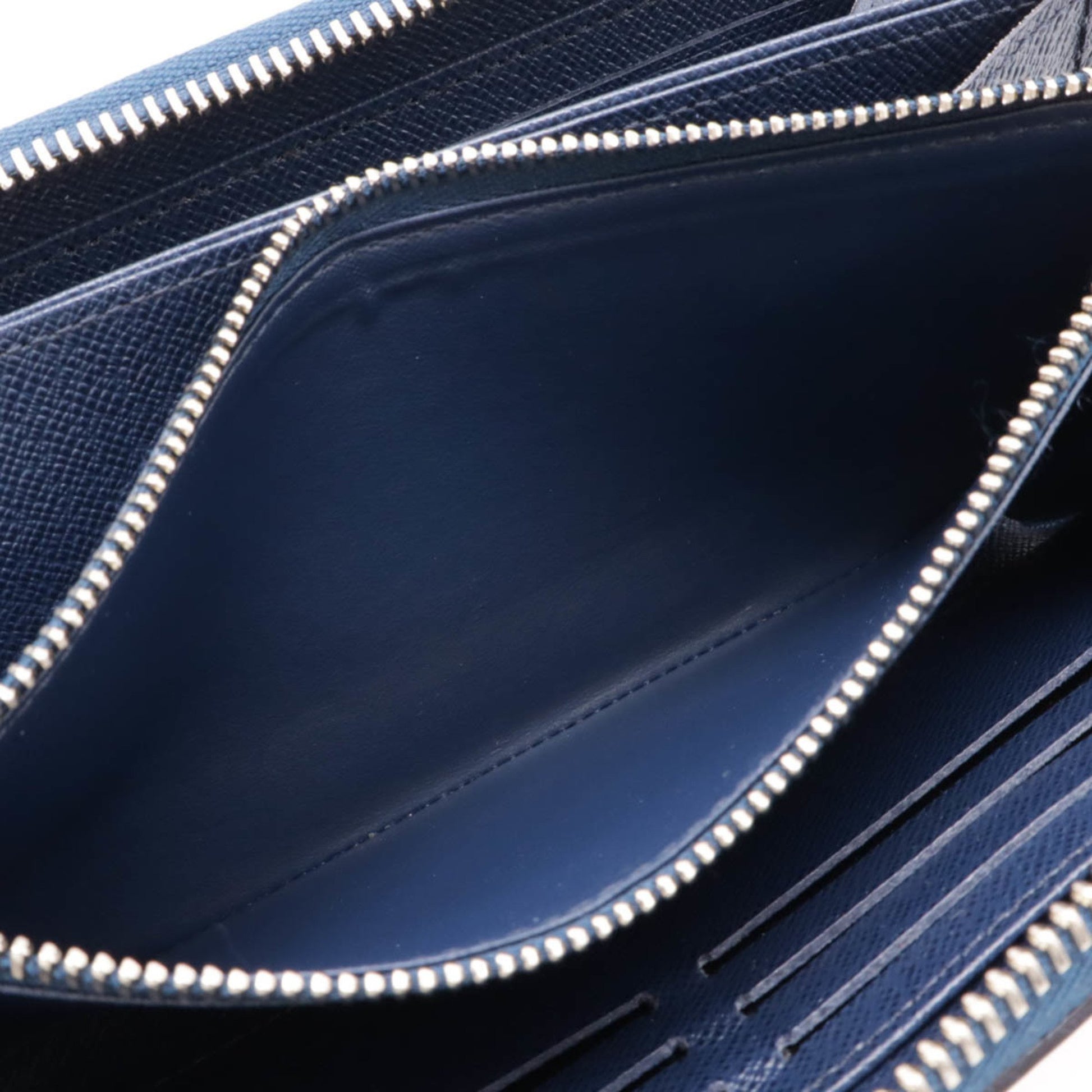 Louis Vuitton Zippy wallet, Navy, Leather, wallet