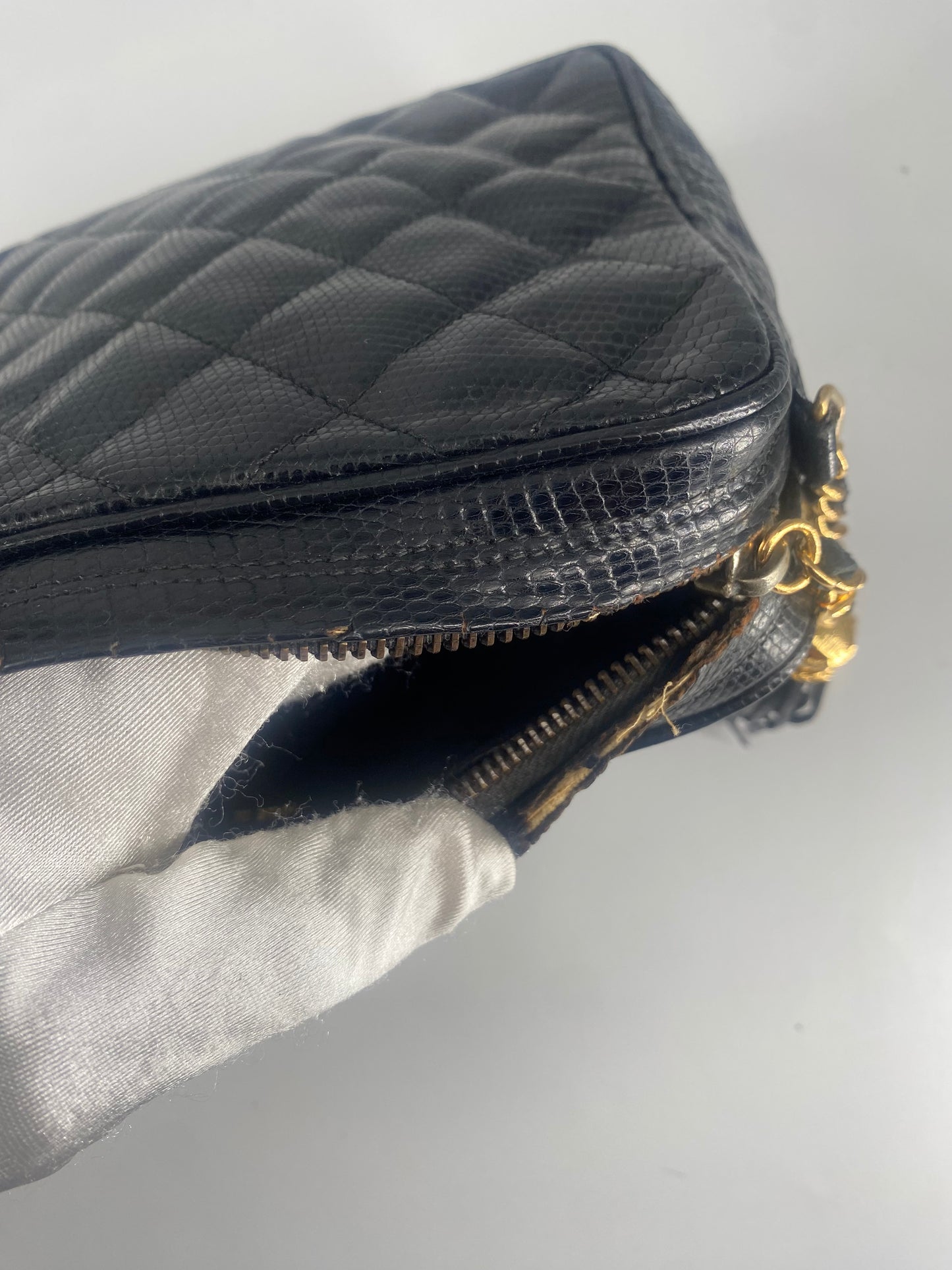 Chanel, Black, Leather, shoulder