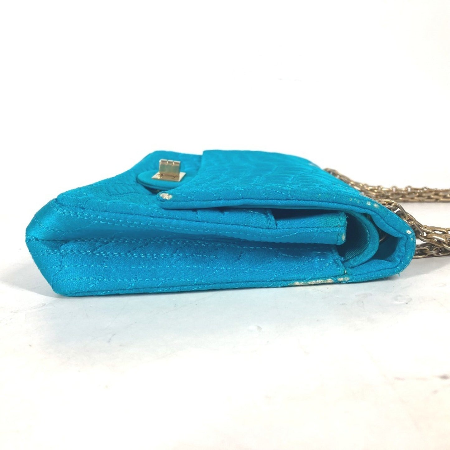 "Chanel 2,55", Blue, Synthetic, shoulder