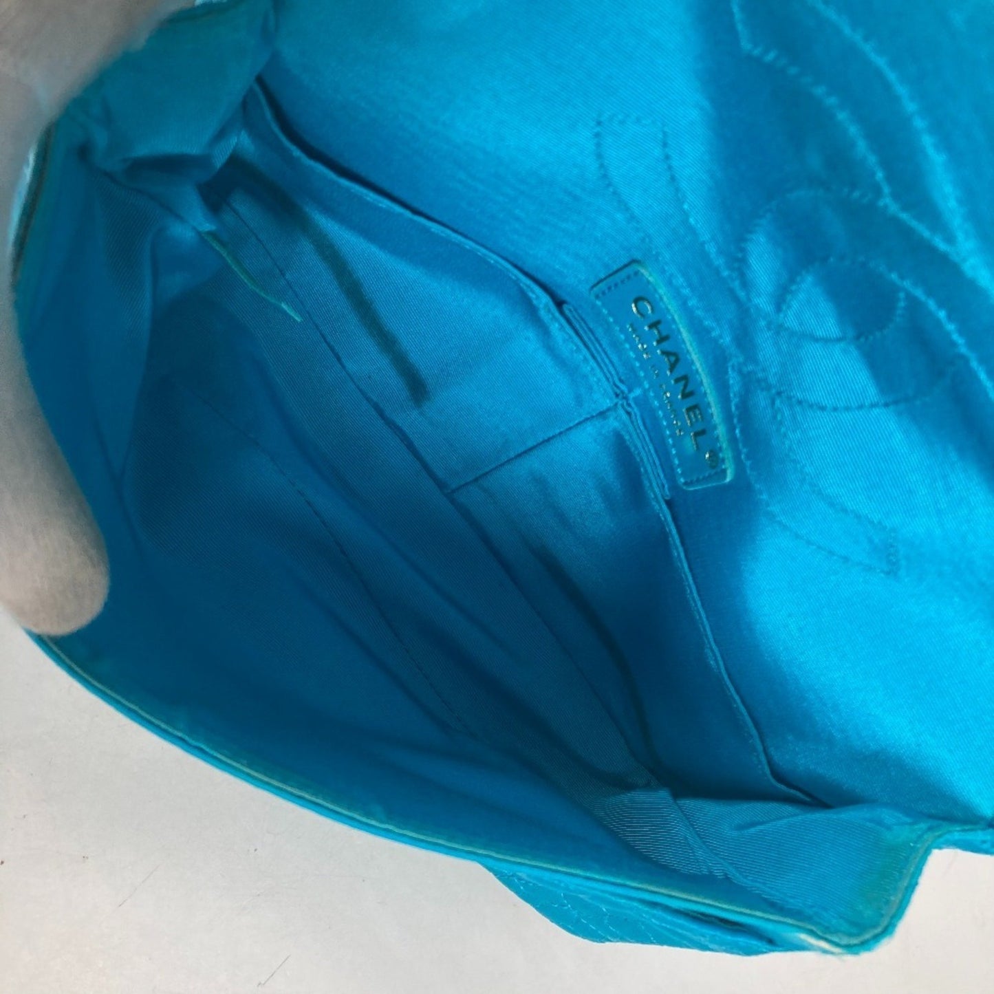 "Chanel 2,55", Blue, Synthetic, shoulder