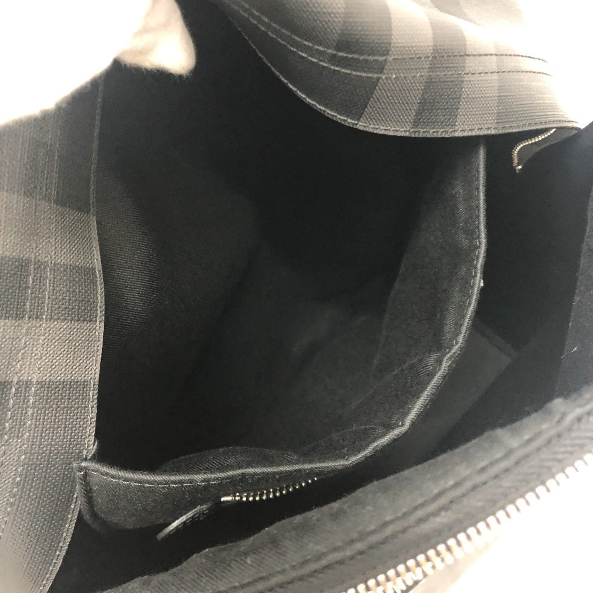 Burberry Logo, Grey, Canvas, backpack