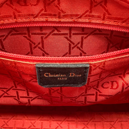 Dior Lady Dior, Black, Leather, handbag