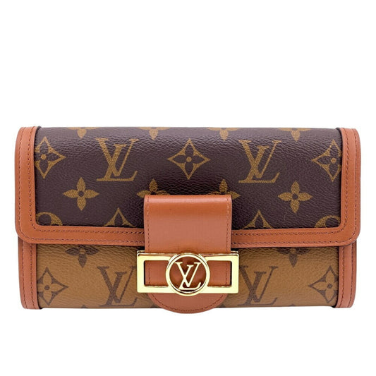 Louis Vuitton Sarah, Brown, Canvas, wallet