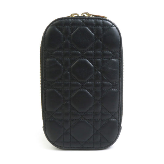 Dior Lady Dior, Black, Leather, shoulder