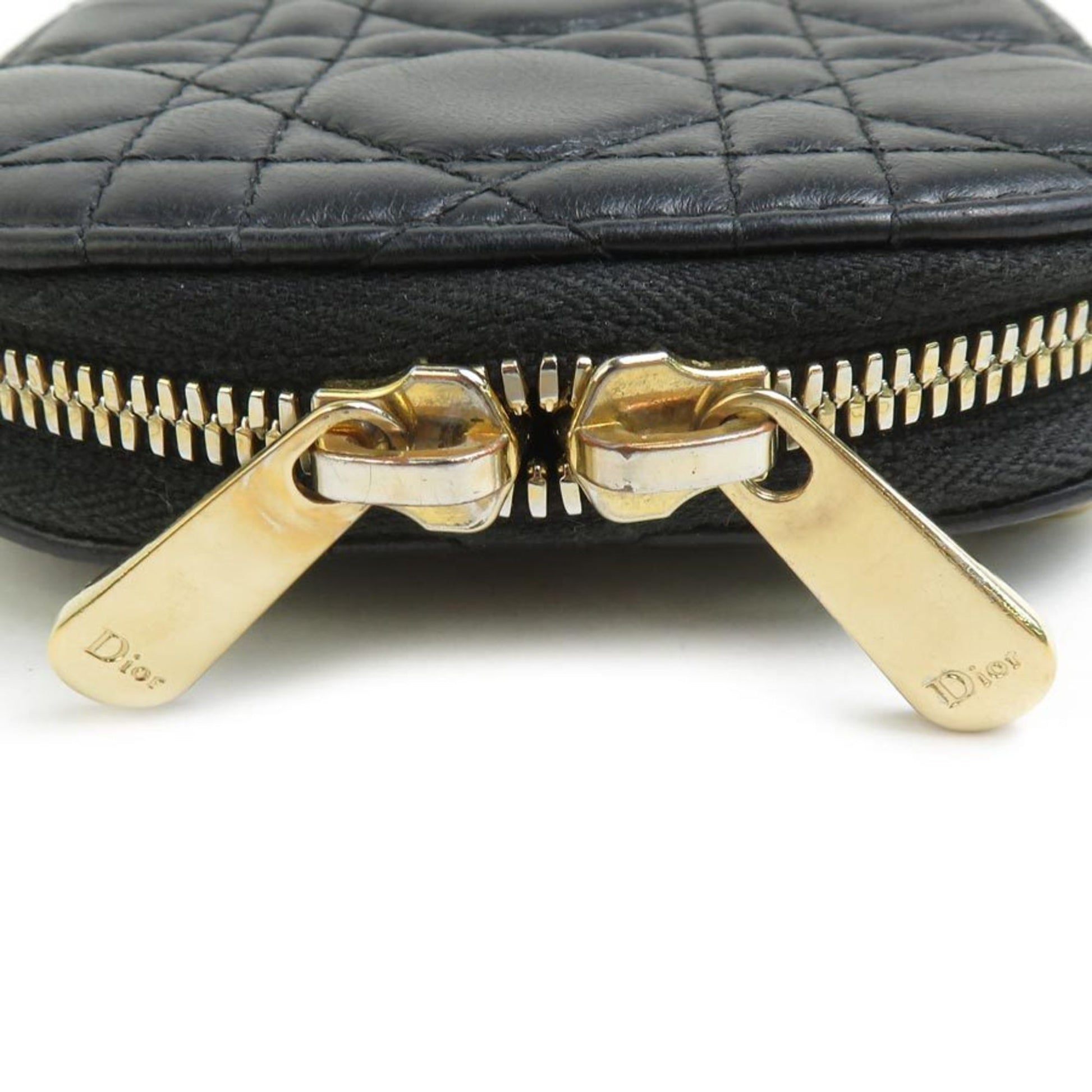 Dior Lady Dior, Black, Leather, shoulder