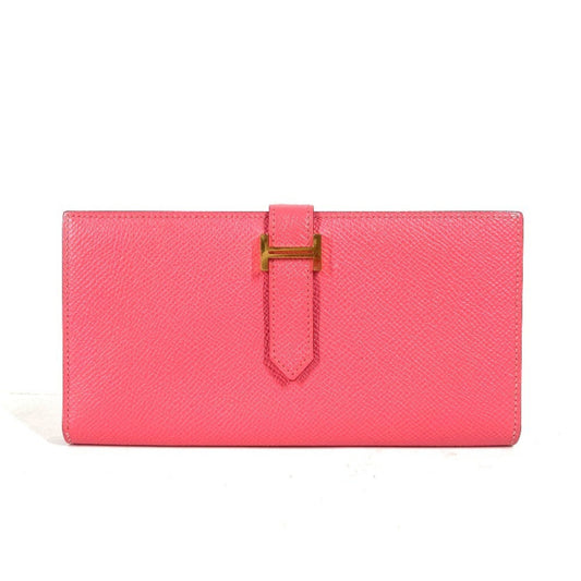 Hermès Béarn, Pink, Leather, wallet