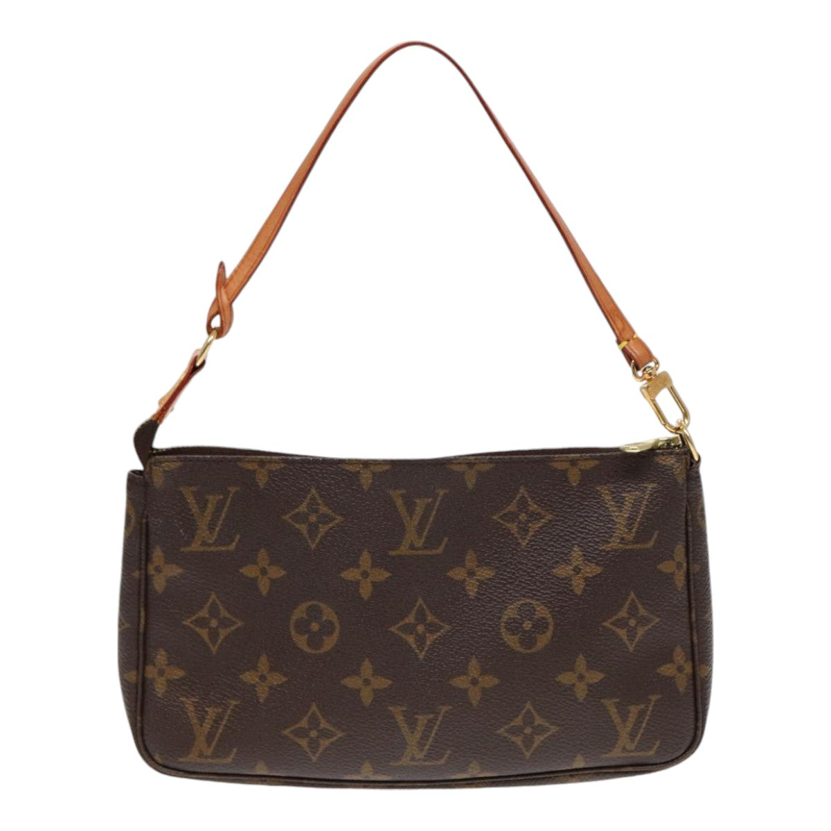 Louis Vuitton Pochette Accessoire, Brown, Canvas, clutch