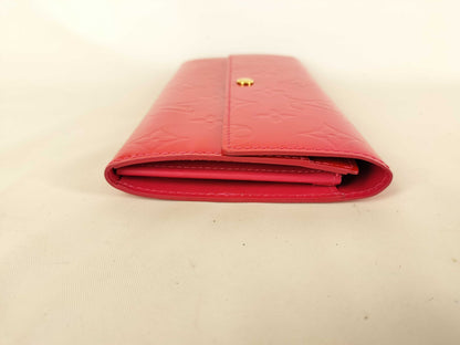 Louis Vuitton Sarah Monogram Vernis, Pink, Patent Leather, Wallet