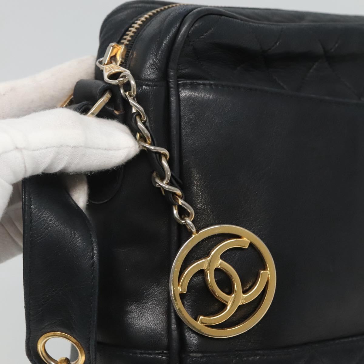 Chanel Camera, Black, Leather, shoulder