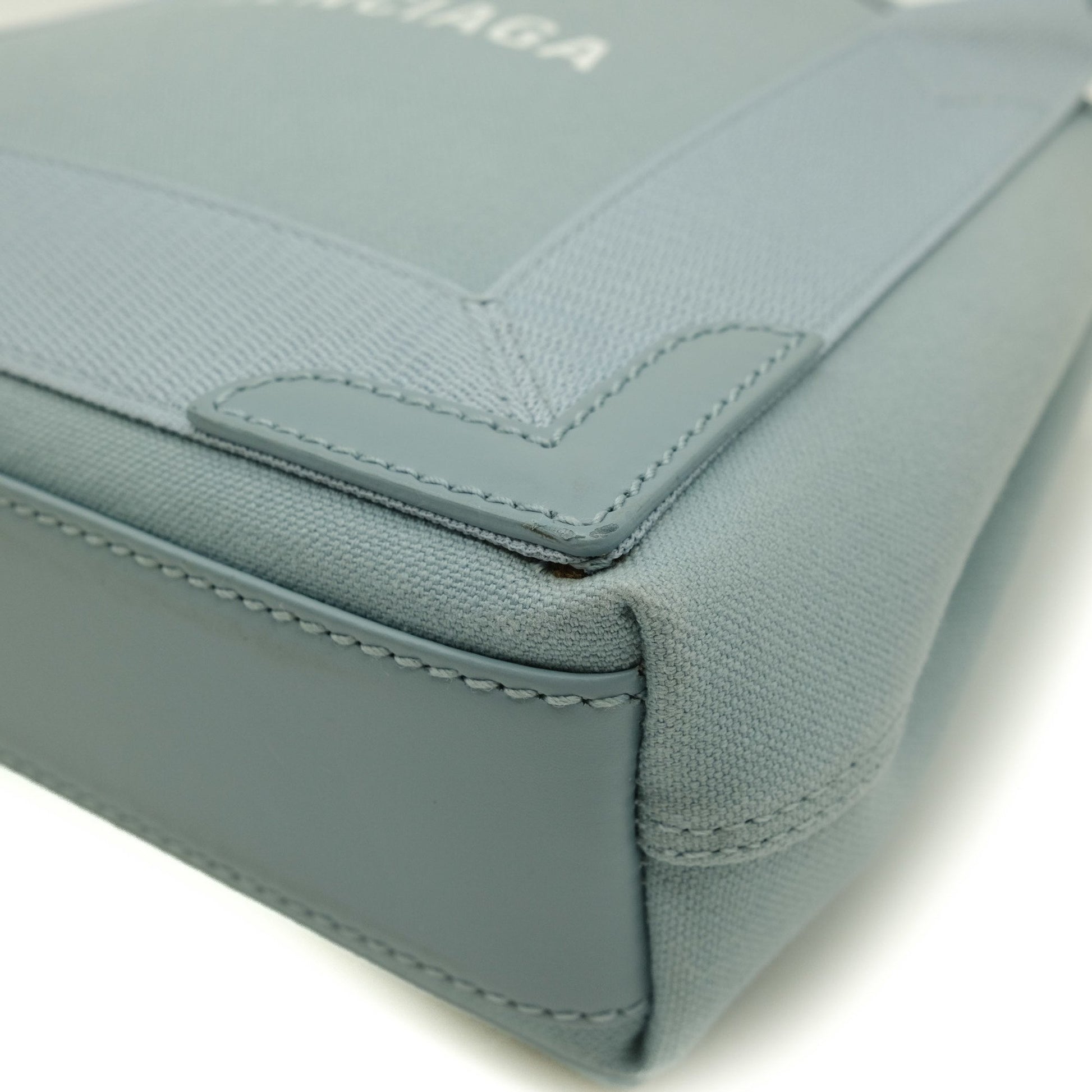 Balenciaga Navy Cabas, Blue, Canvas, handbag