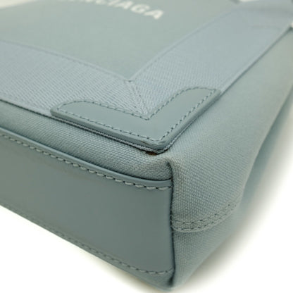 Balenciaga Navy Cabas, Blue, Canvas, handbag