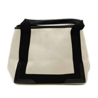 Balenciaga Navy Cabas, Beige, Canvas, handbag