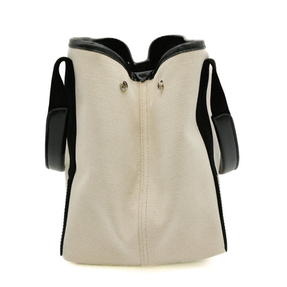 Balenciaga Navy Cabas, Beige, Canvas, handbag