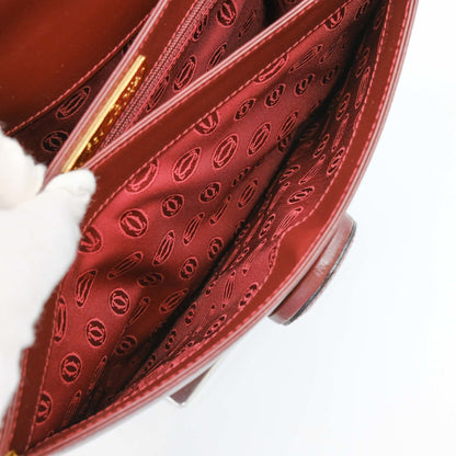 Cartier Must de Cartier, Burgundy, Leather, shoulder