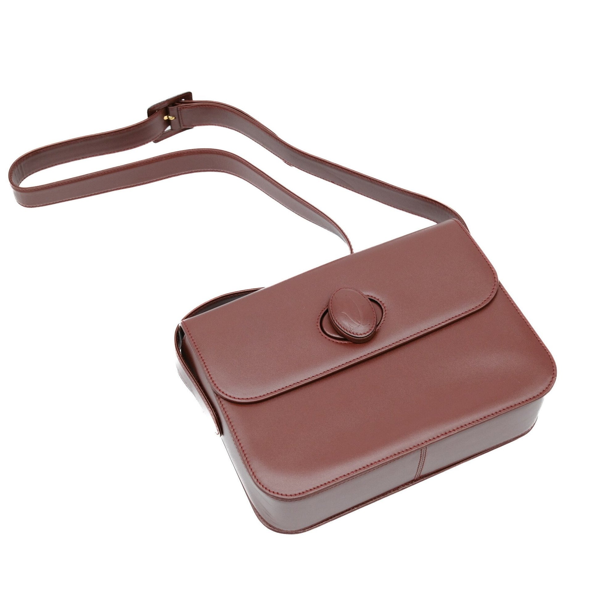 Cartier Must de Cartier, Burgundy, Leather, shoulder