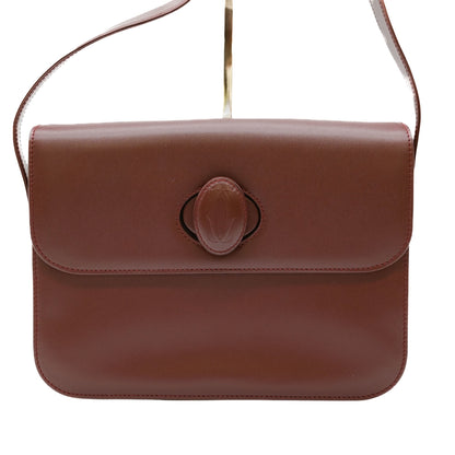 Cartier Must de Cartier, Burgundy, Leather, shoulder