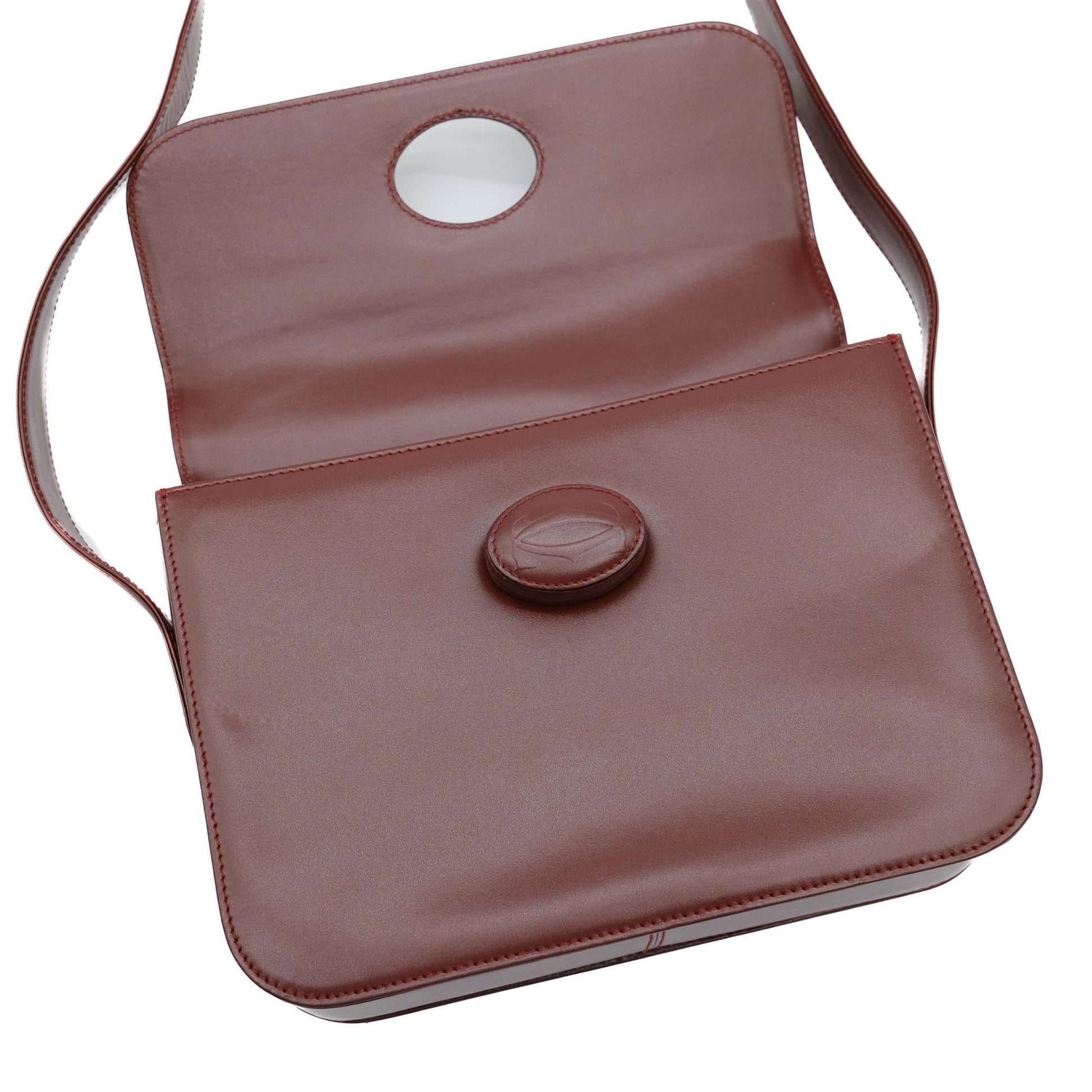 Cartier Must de Cartier, Burgundy, Leather, shoulder
